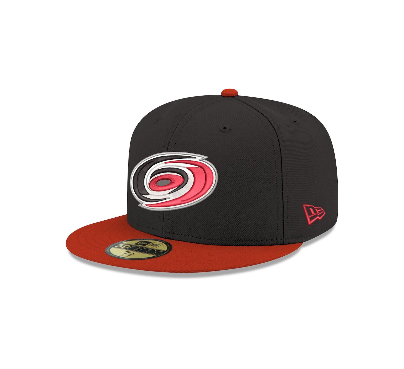 New Era Мужская кепка 59FIFTY fitted Carolina Hurricanes Core Logo Two-Tone Black