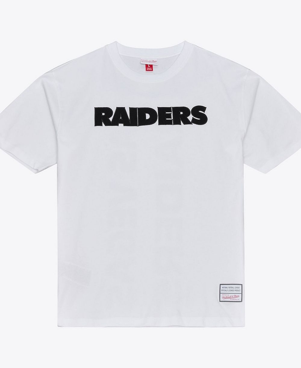 Mitchell & Ness Men's White Las Vegas Raiders Monochrome T-Shirt