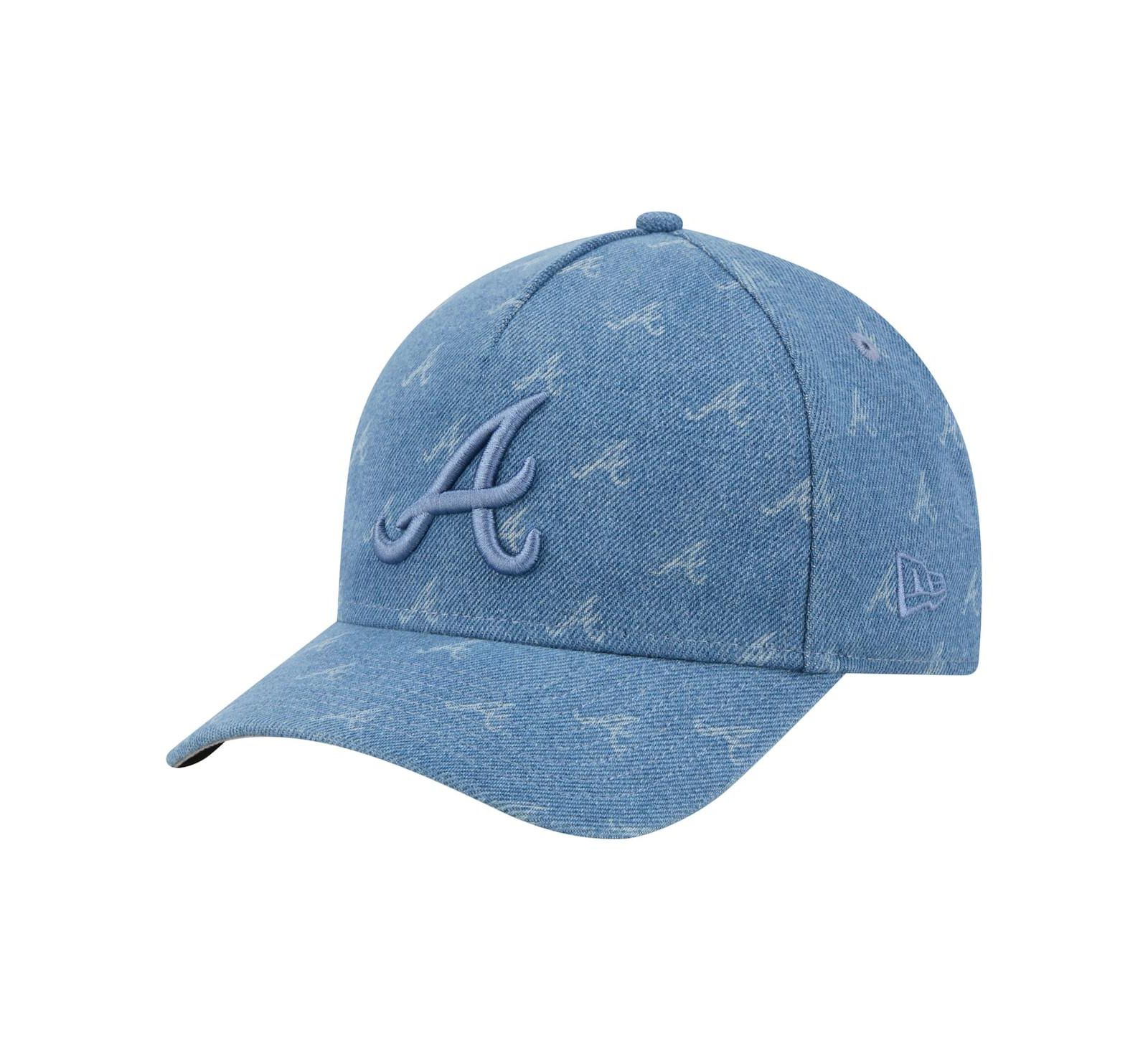New Era Men's and Women's Denim Atlanta Braves A-Frame 9FORTY Adjustable Hat