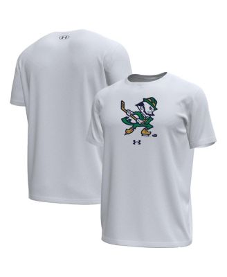 Under Armour Men's White Notre Dame Fighting Irish Hockey Leprechaun Tech Stretch T-Shirt