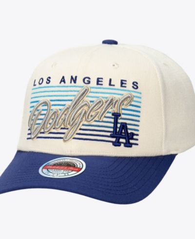 Mitchell & Ness Мужская и Женская кепка Retro Lines Stretch Snapback, кремовый цвет Los Angeles Dodgers