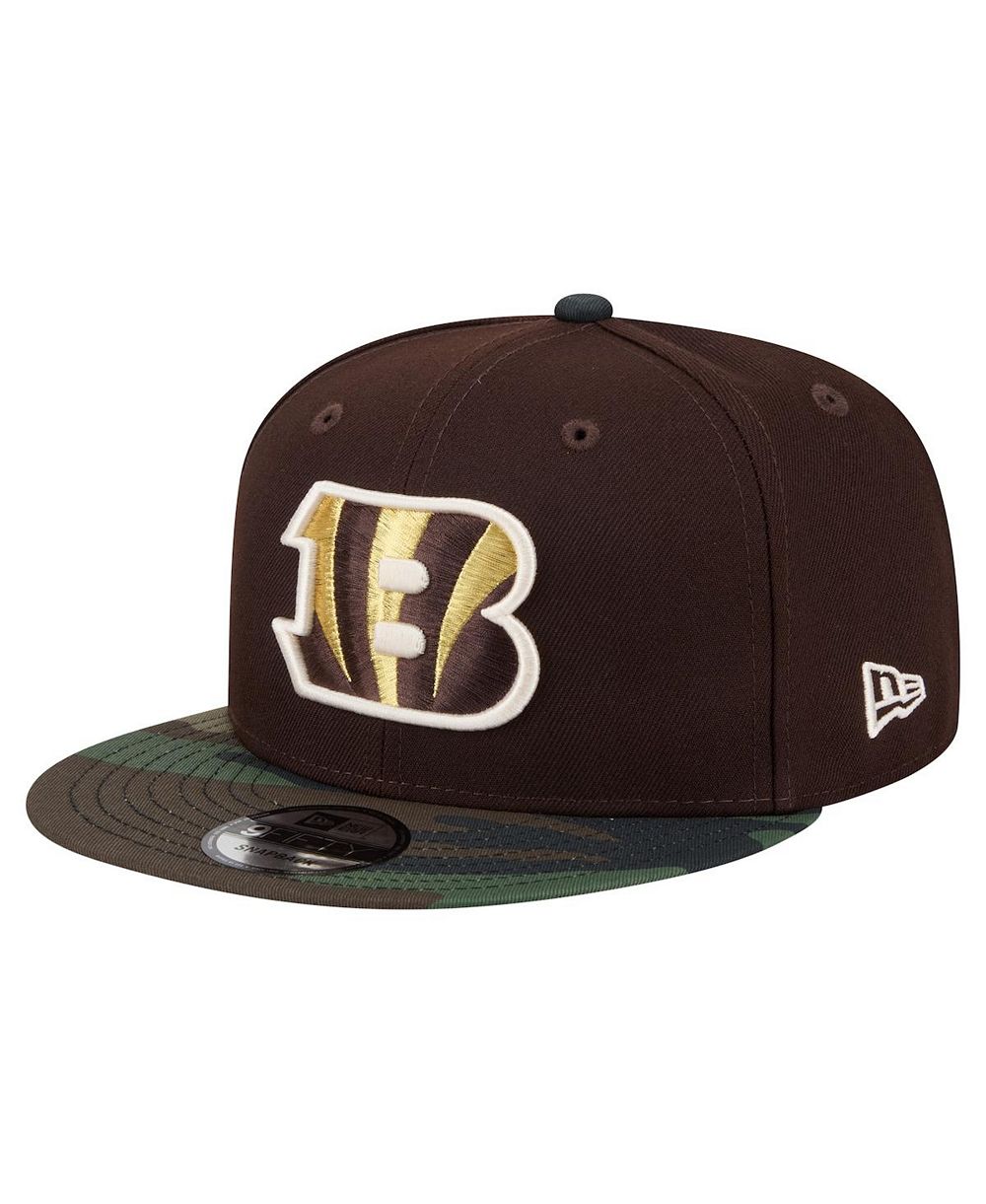 New Era Мужская кепка 9FIFTY Snapback Cincinnati Bengals Burnt Wood Camo, темно-коричневая