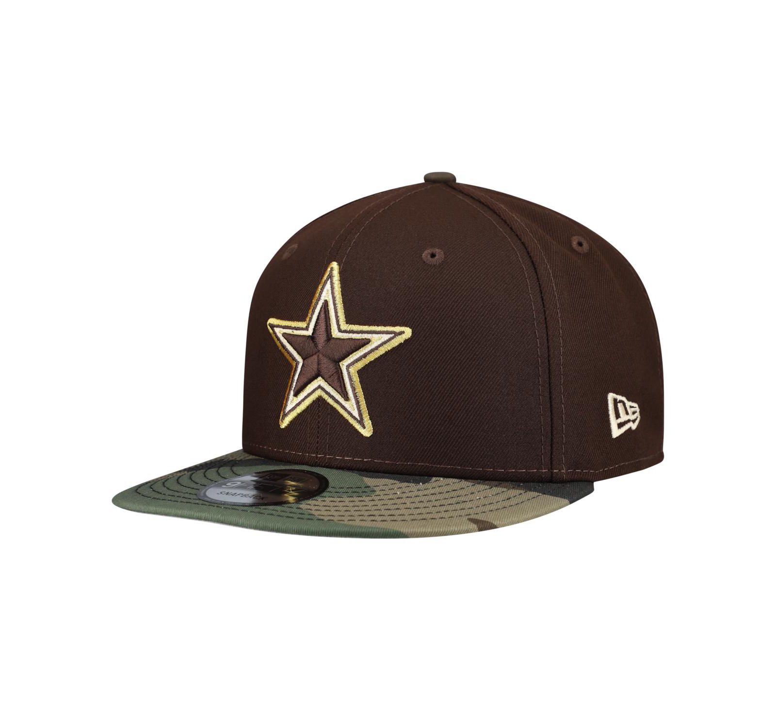Мужская кепка New Era 9FIFTY Dallas Cowboys Camo, темно-коричневая