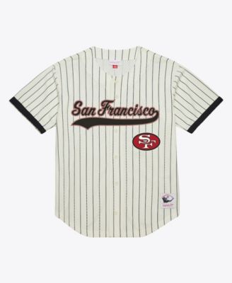 Мужская джерси Mitchell & Ness Joe Montana Cream San Francisco 49ers Mesh Fashion