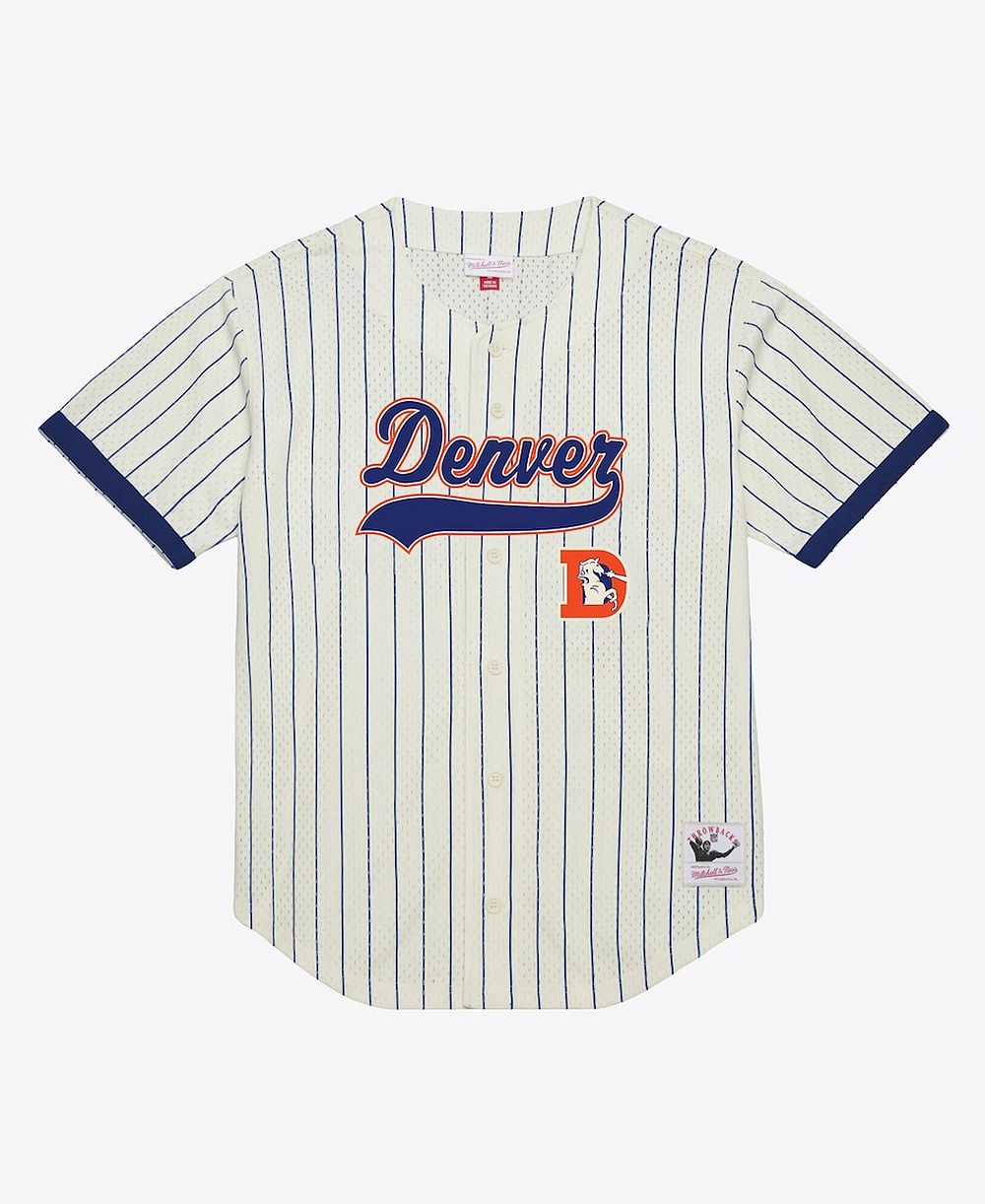Мужская джерси Mitchell & Ness John Elway Cream Denver Broncos Mesh