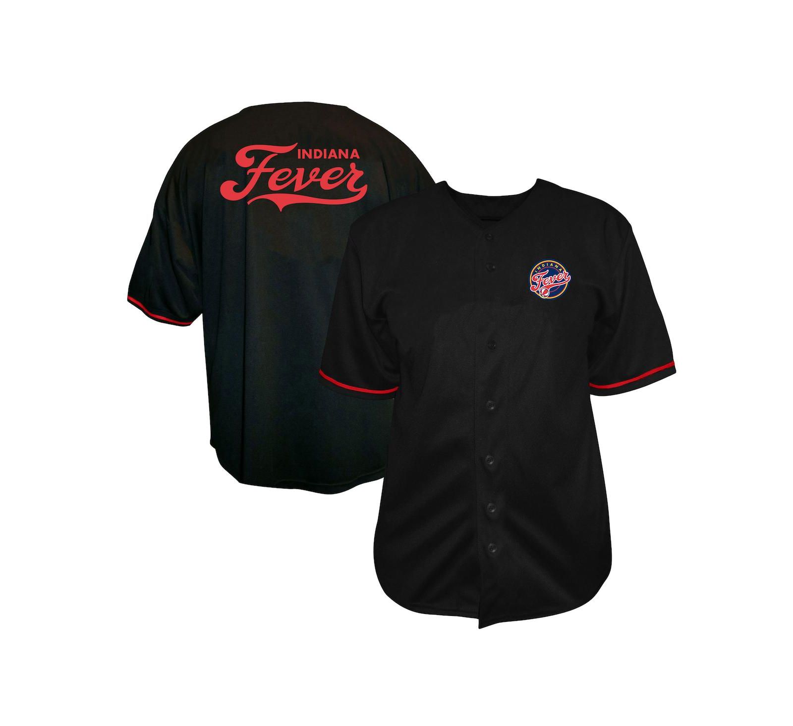 Fanatics Мужская черная джерси Fanatics Indiana Fever Big & Tall Full-Button Fashion Jersey