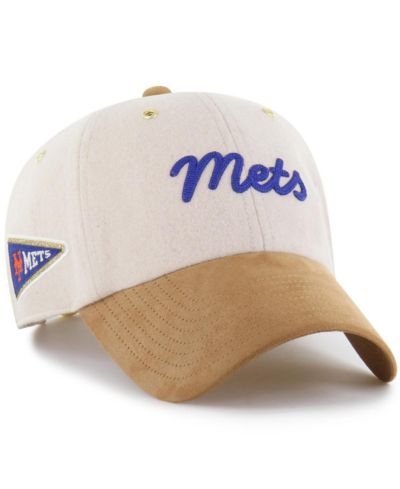 Мужская регулируемая кепка '47 Brand x Natural/Tan New York Mets Script Charm Clean Up
