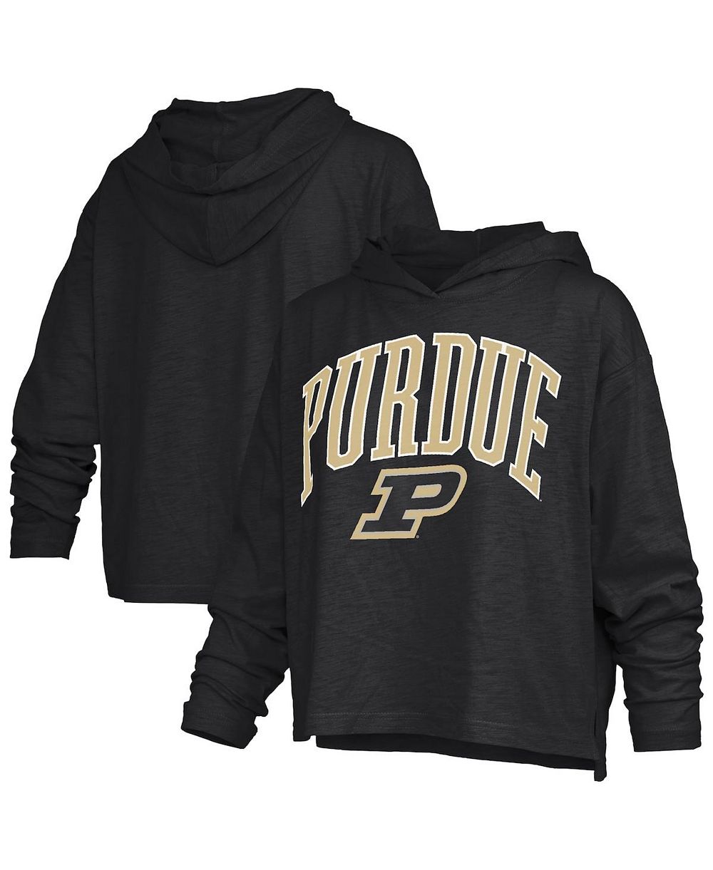 Женская футболка Pressbox Black Purdue Boilermakers Nelson Arch Over Logo с длинным рукавом