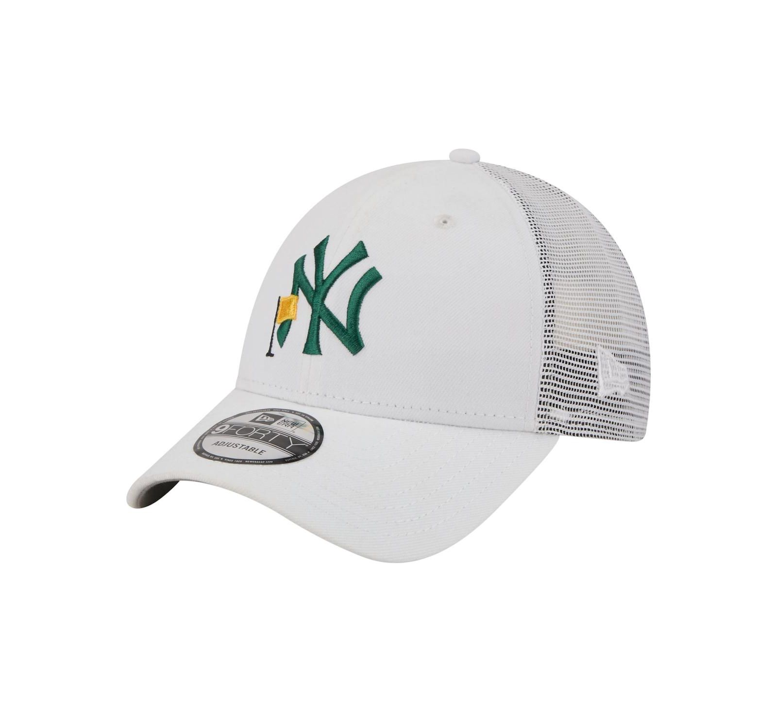 New Era Мужская кепка 9FORTY Trucker New York Yankees Flag, белая, регулируемая