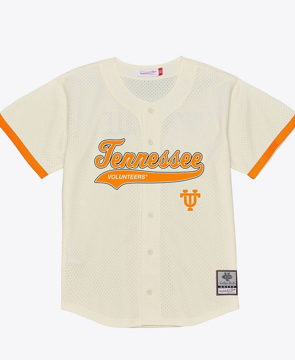 Мужская бейсбольная джерси Mitchell & Ness Tennessee Volunteers Mesh Button-Up