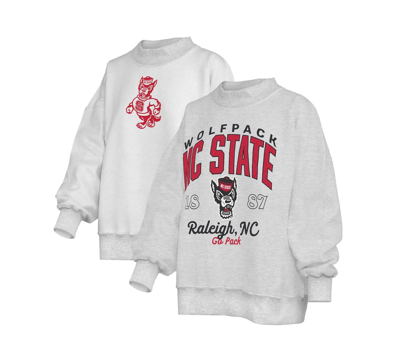 Женская двусторонняя толстовка Pressbox Heather Gray NC State Wolfpack