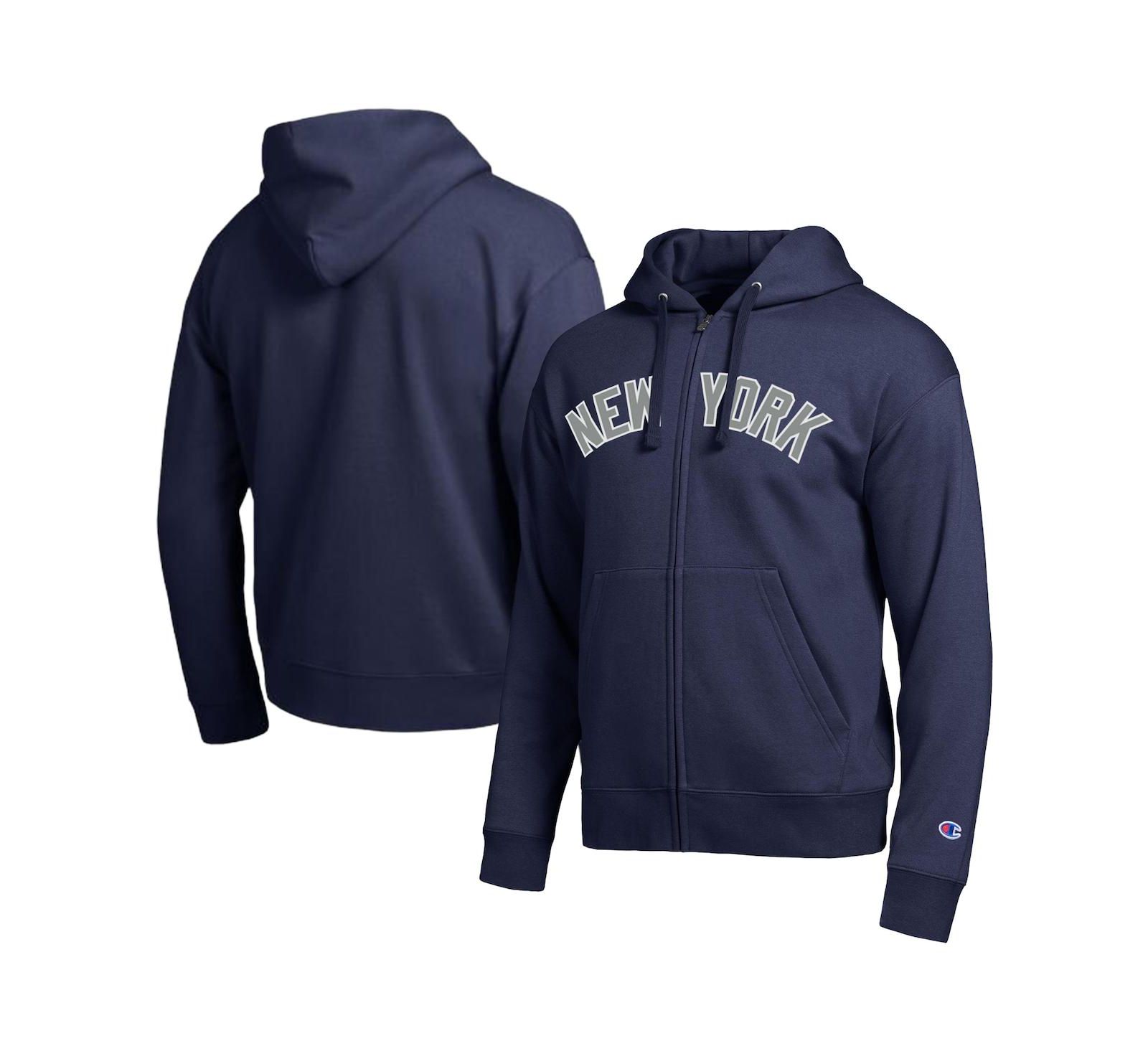 Худи Champion Men's New York Yankees Navy All-Star Wordmark Full-Zip