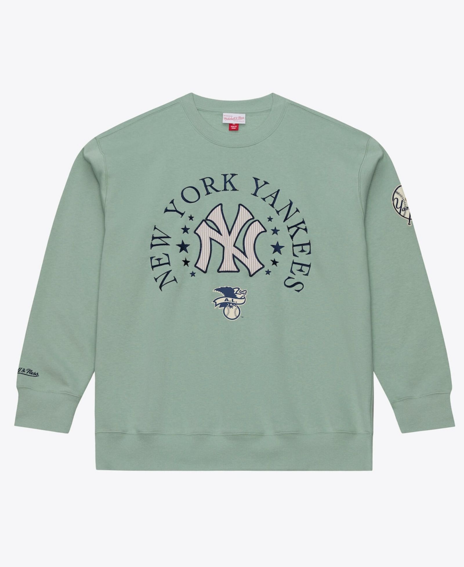 Mitchell & Ness Men's Green New York Yankees Yacht Rock Fleece Sweatshirt