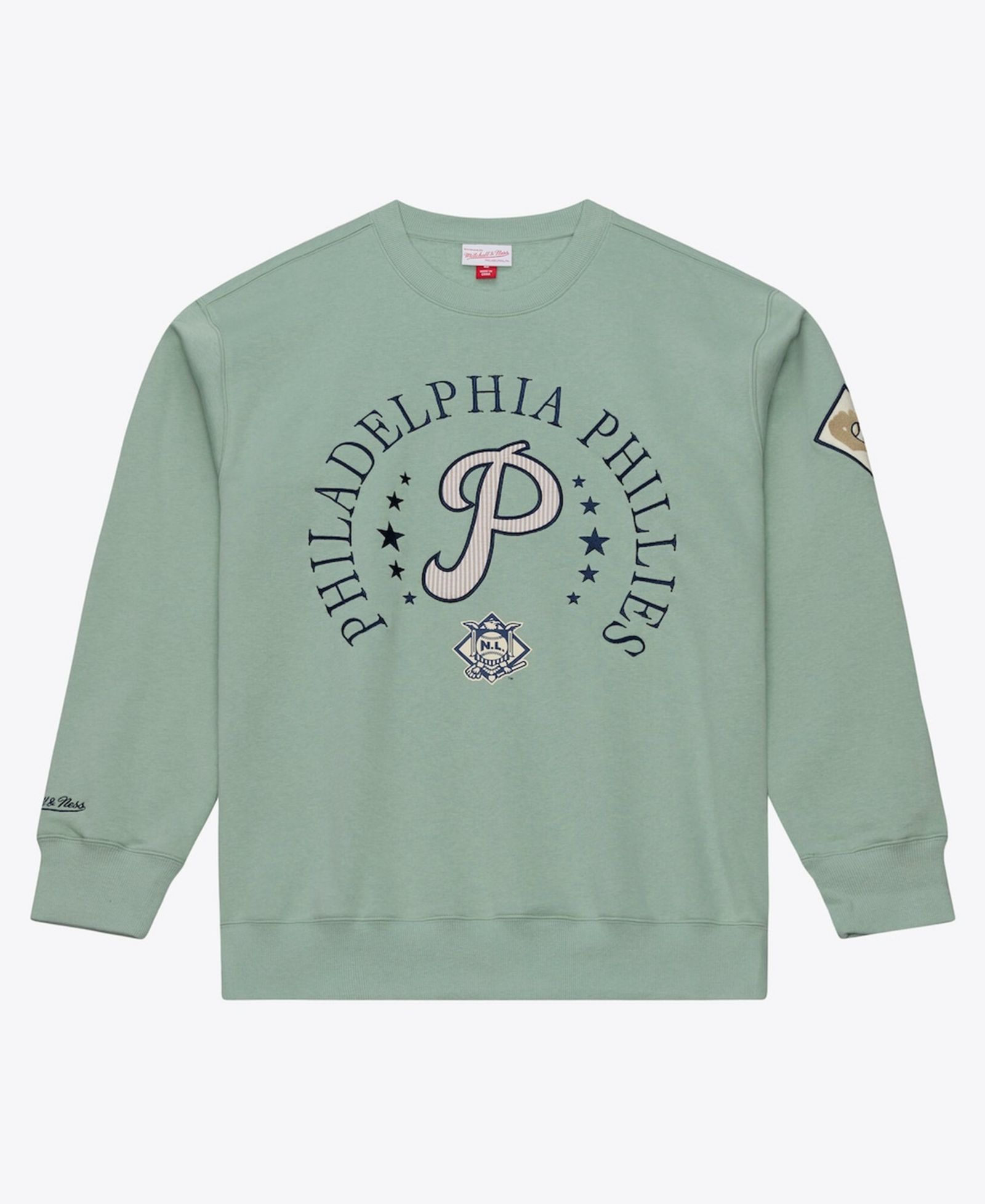 Мужской флисовый свитшот Mitchell & Ness Green Philadelphia Phillies Yacht Rock