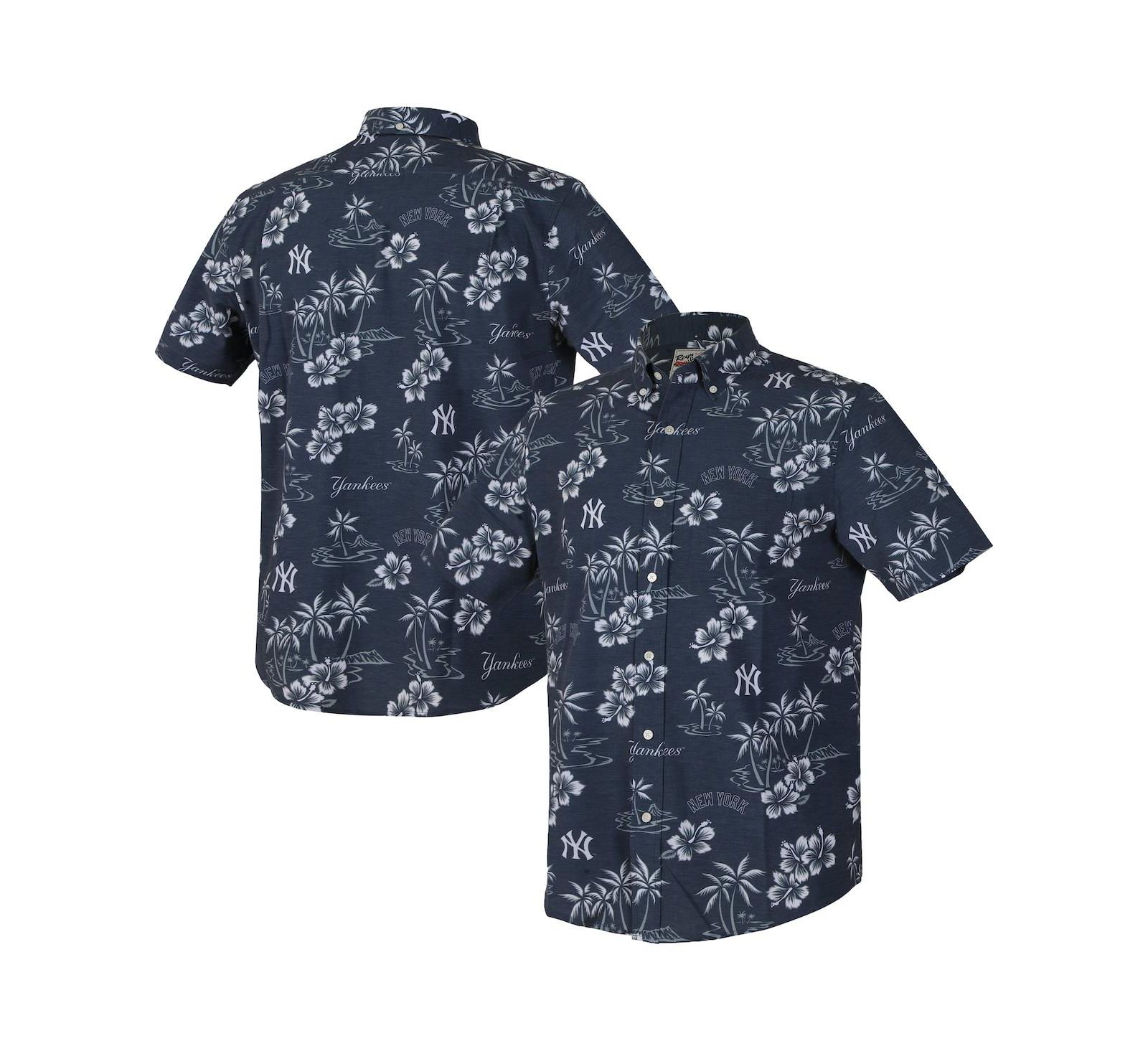 Reyn Spooner Мужская рубашка New York Yankees Kekai Performance Navy