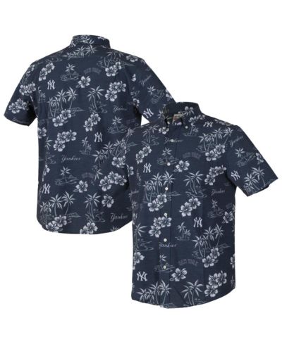 Reyn Spooner Мужская рубашка New York Yankees Kekai Performance Navy