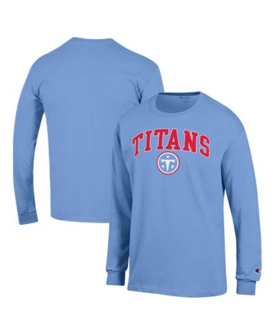 Champion Men's Light Blue Tennessee Titans Arch Over Logo Long Sleeve T-Shirt