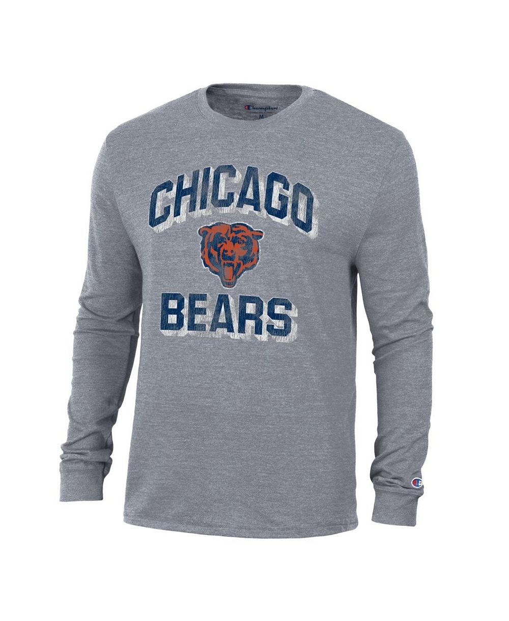 Мужская футболка Champion Chicago Bears Ultimate Tri-Blend Long Sleeve