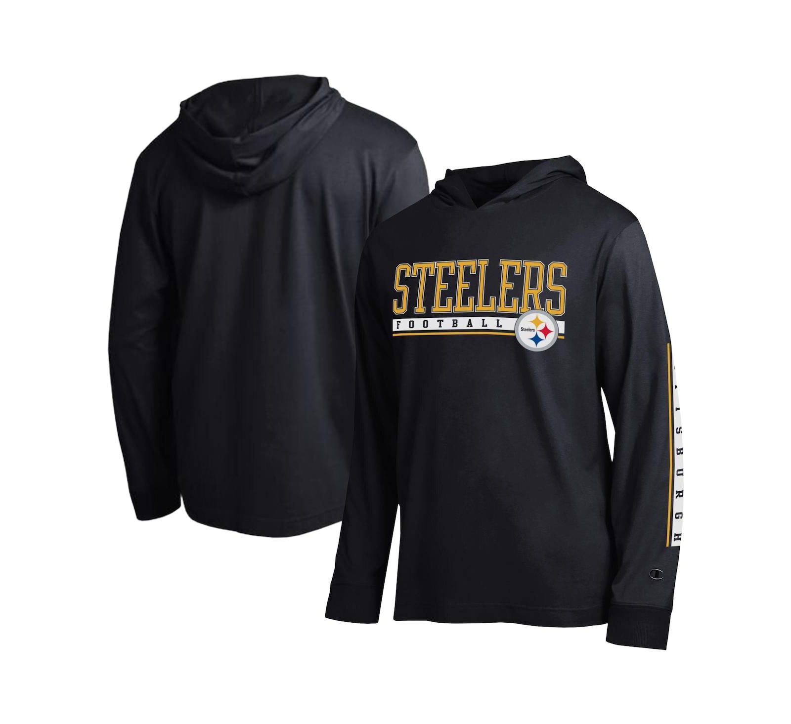 Champion Men's Black Pittsburgh Steelers All Star Hooded T-Shirt