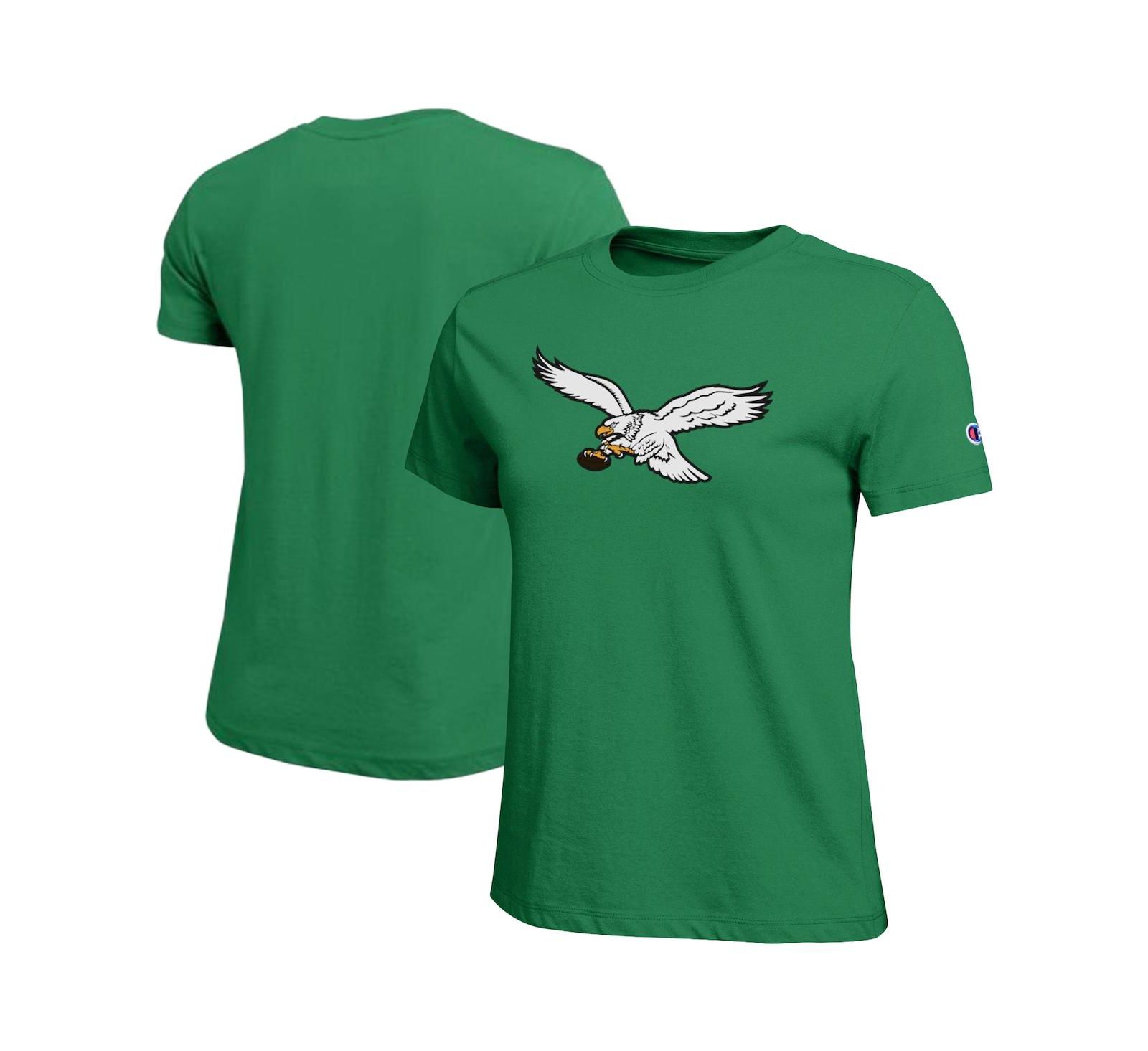 Champion Women's Kelly Green Philadelphia Eagles Logo T-Shirt