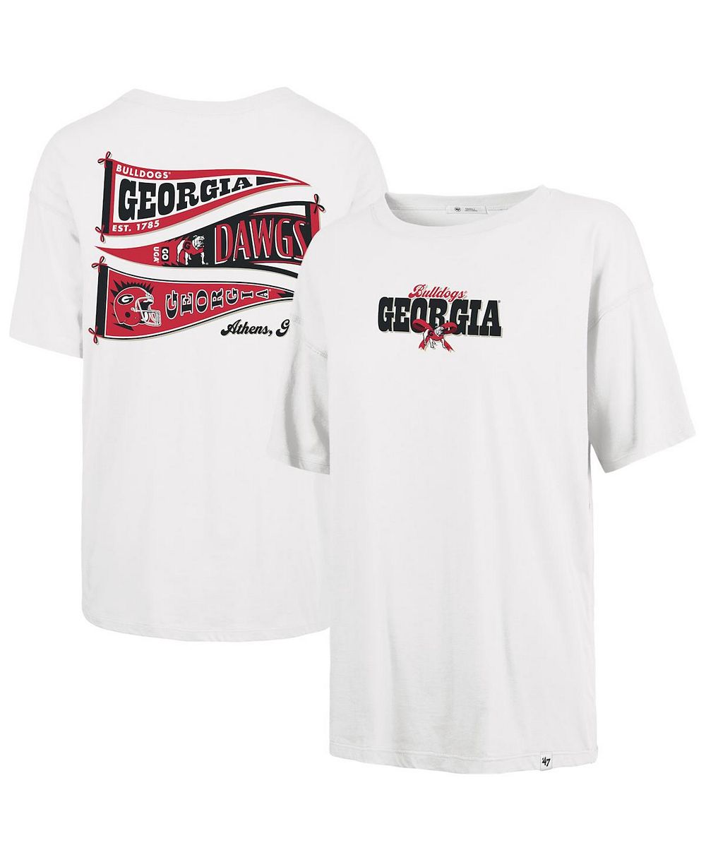 Женская футболка '47 Brand White Georgia Bulldogs Pennant Sadie