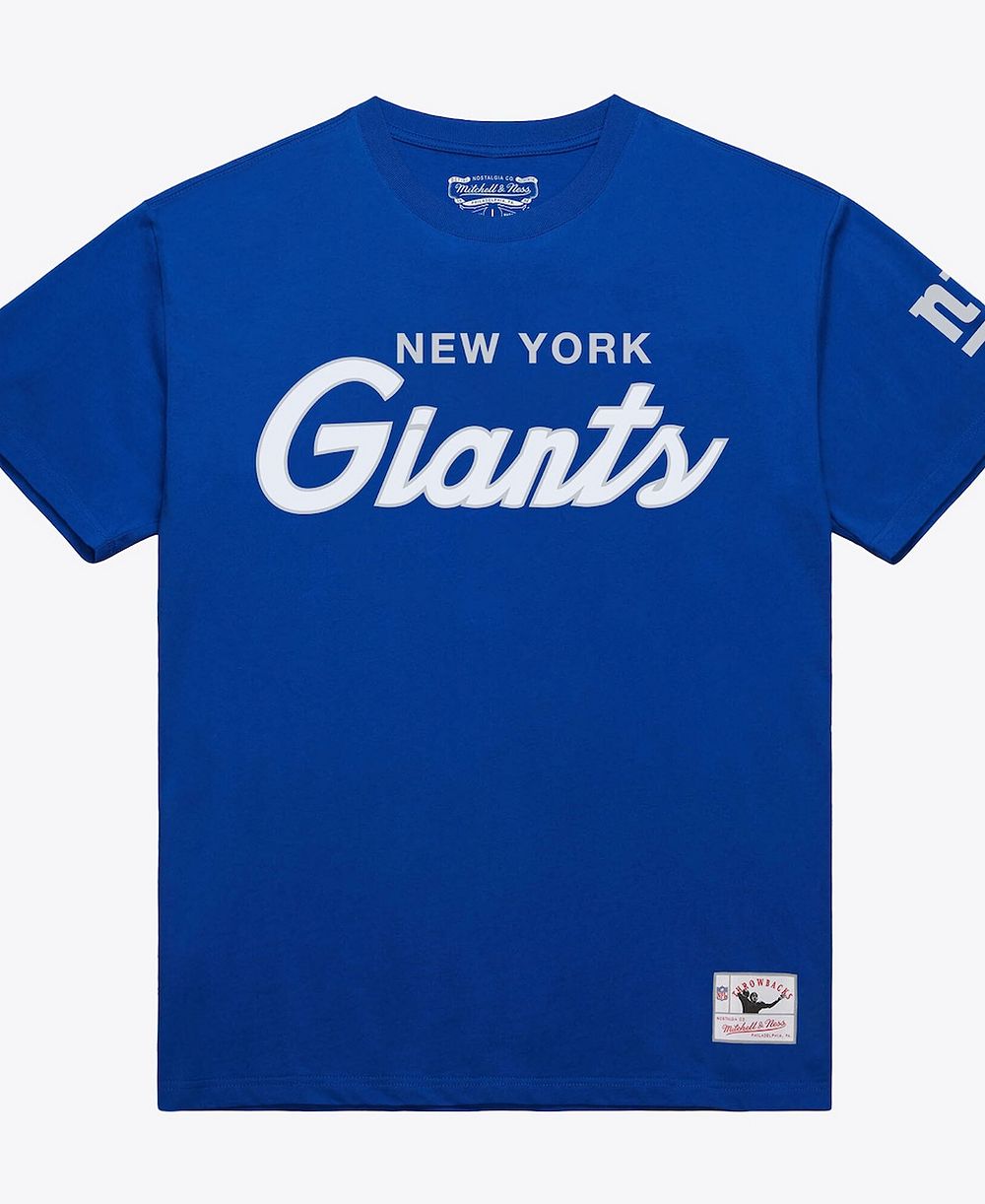 Мужская футболка Mitchell & Ness Royal New York Giants Head Coach Classic T-Shirt