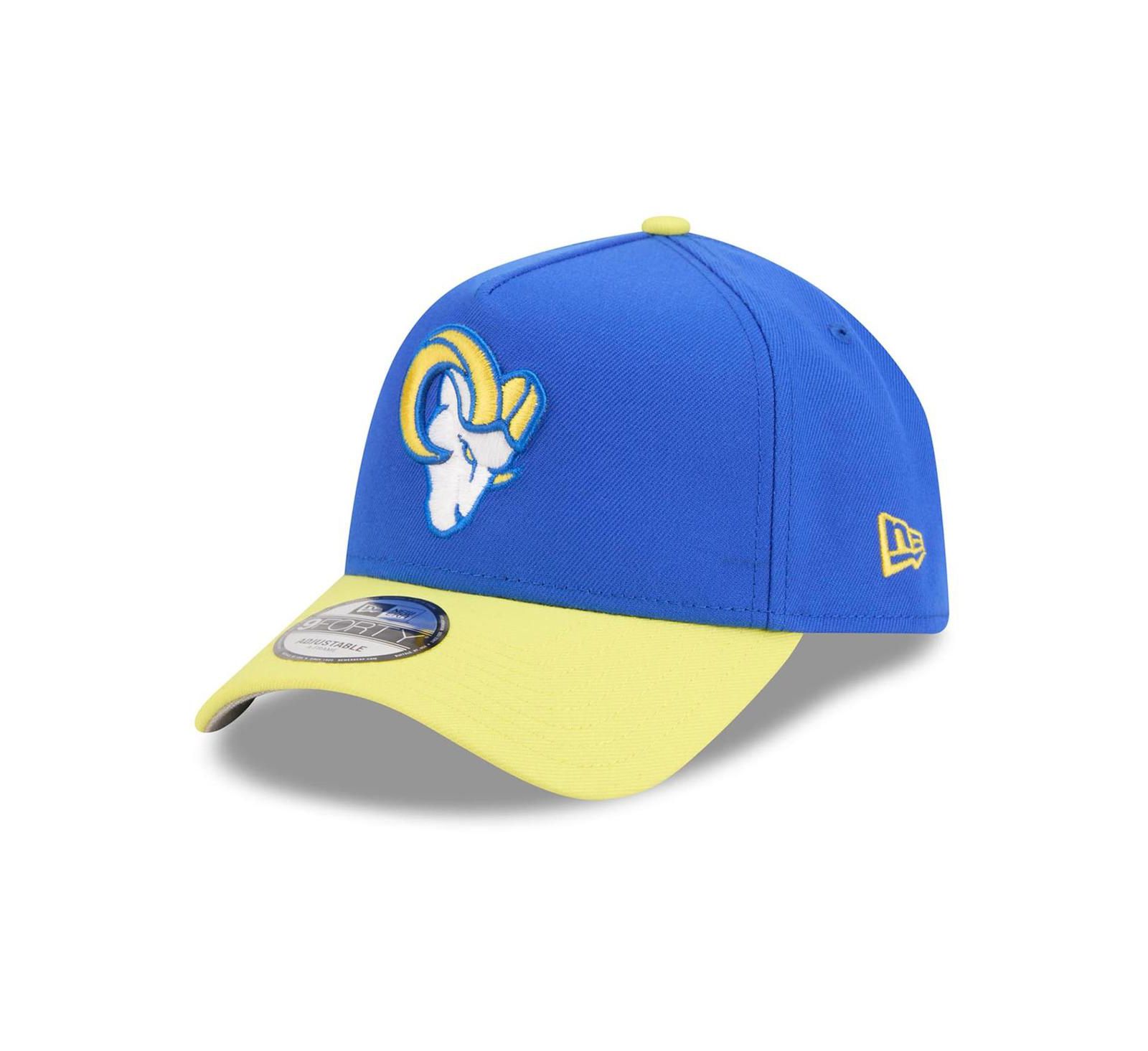 Мужская кепка New Era Los Angeles Rams A-Frame 9FORTY Adjustable, синяя/золотая