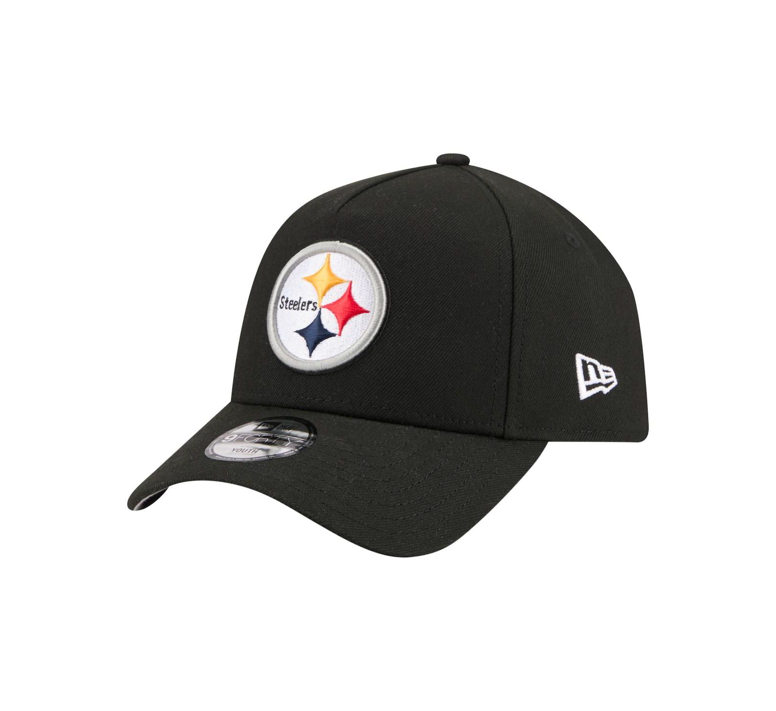 Детская регулируемая кепка New Era 9FORTY A-Frame Pittsburgh Steelers черная