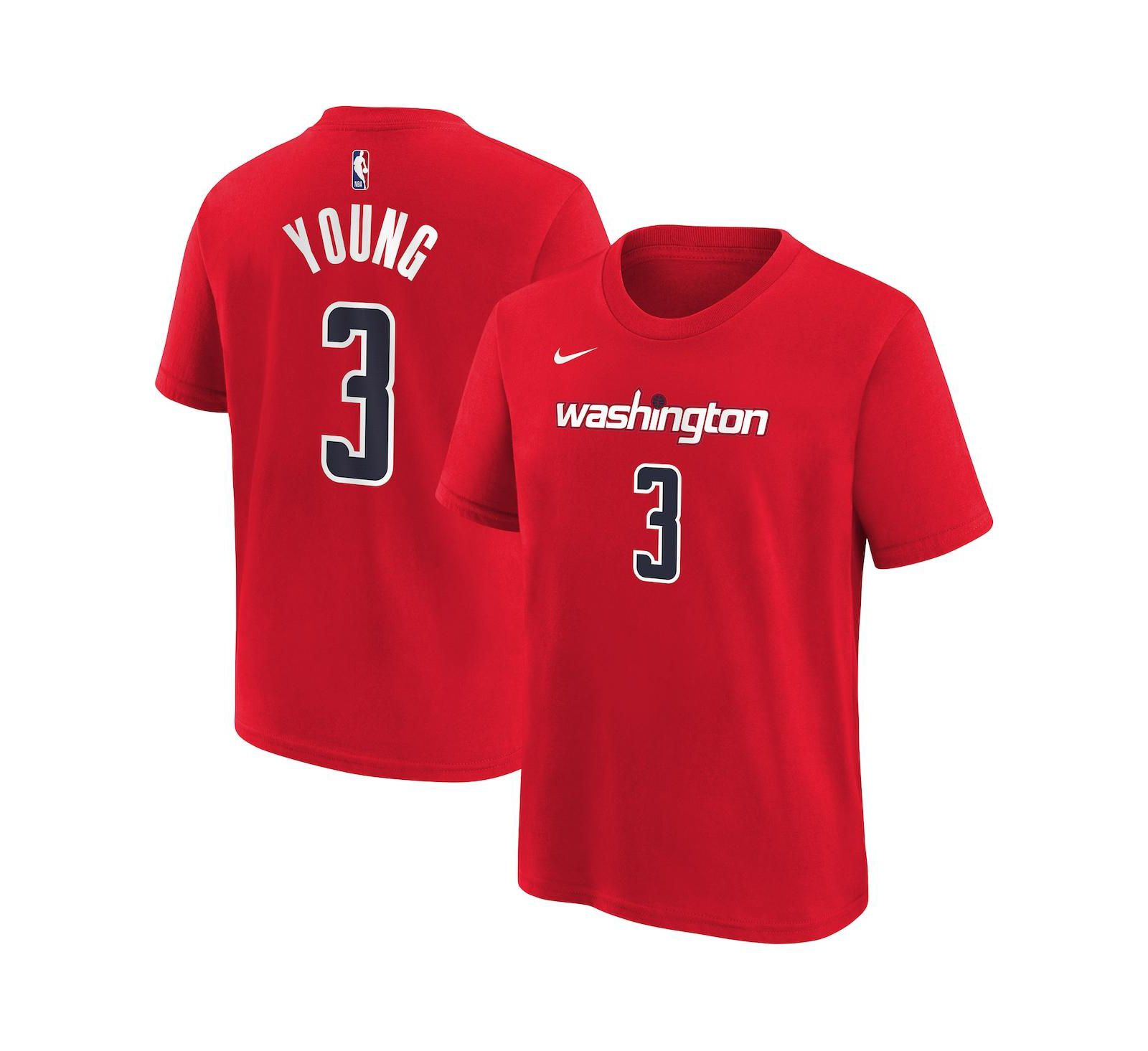 Детская футболка Nike Trae Young Red Washington Wizards 2026 Name & Number