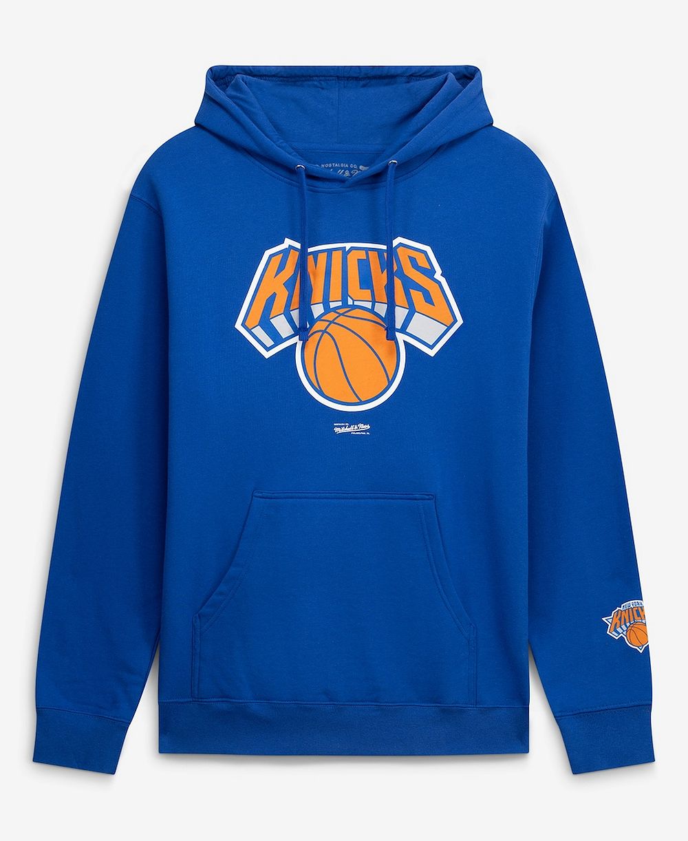Mitchell & Ness Мужское флисовое худи Blue New York Knicks