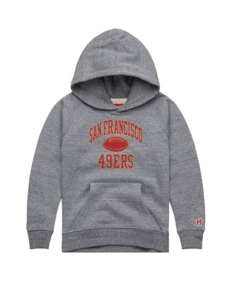 Homage Худи San Francisco 49ers Gridiron Tri-Blend серого цвета для детей и подростков