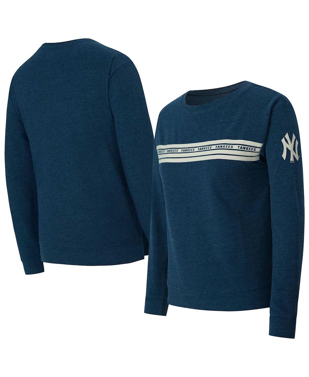 Concepts Sport Женская футболка с длинным рукавом French Terry Navy New York Yankees