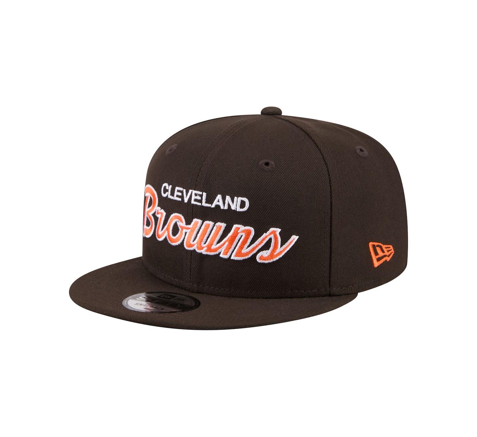 New Era Men's Brown Cleveland Browns Core Team Script 9FIFTY Snapback Hat