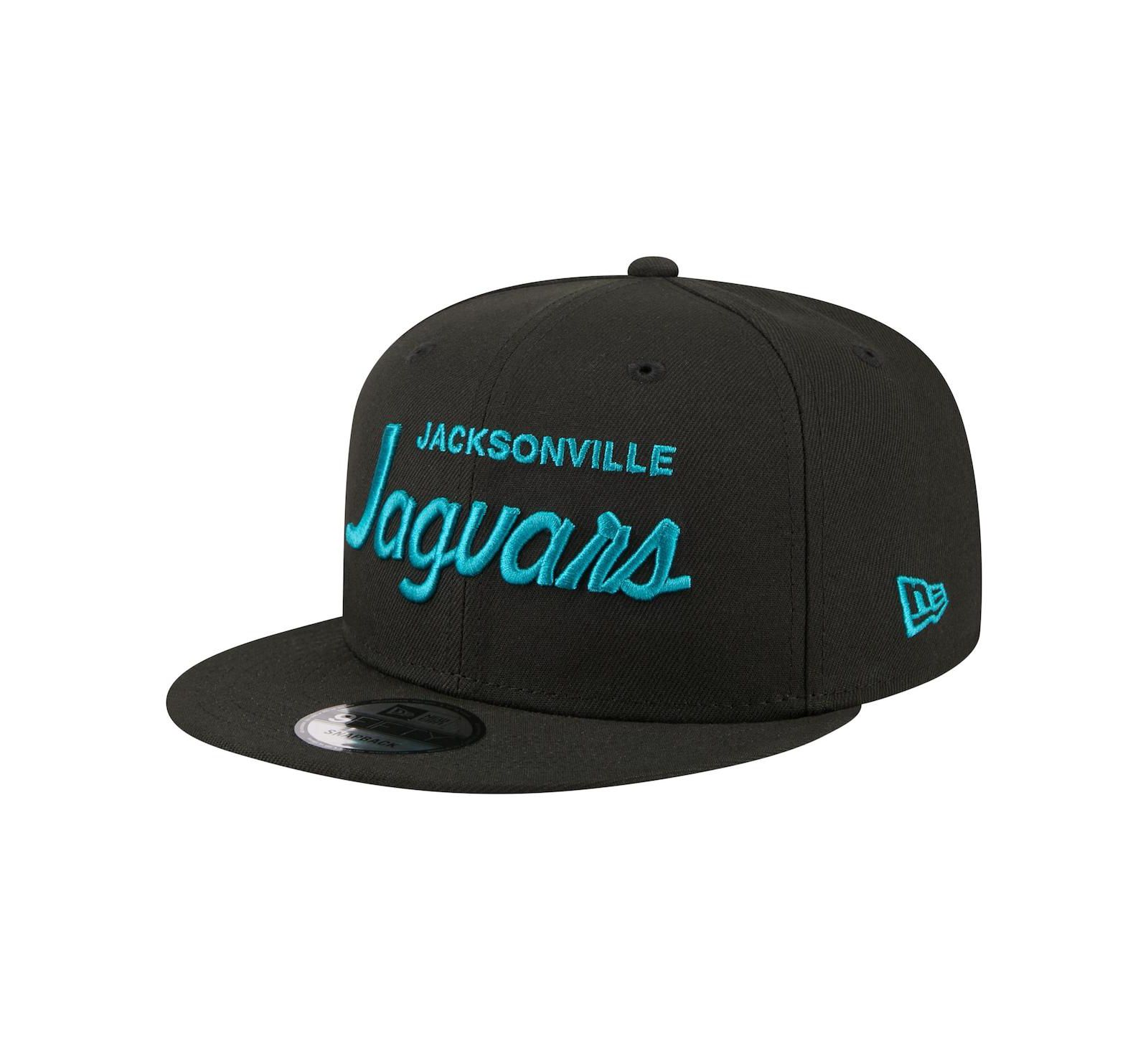 Мужская кепка New Era Black Jacksonville Jaguars Core Team Script 9FIFTY Snapback