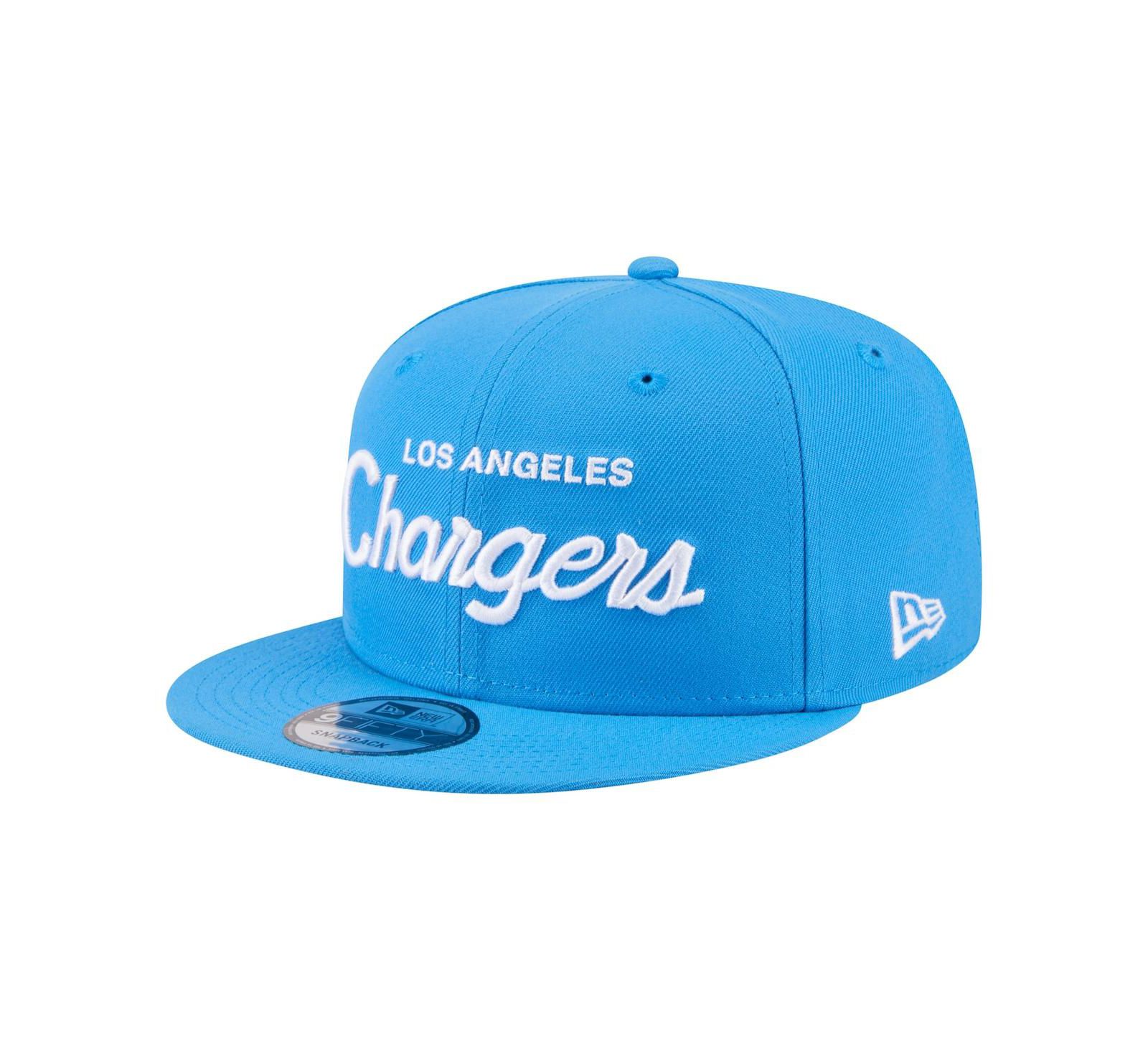 New Era Men's Powder Blue Los Angeles Chargers Core Team Script 9FIFTY Snapback Hat