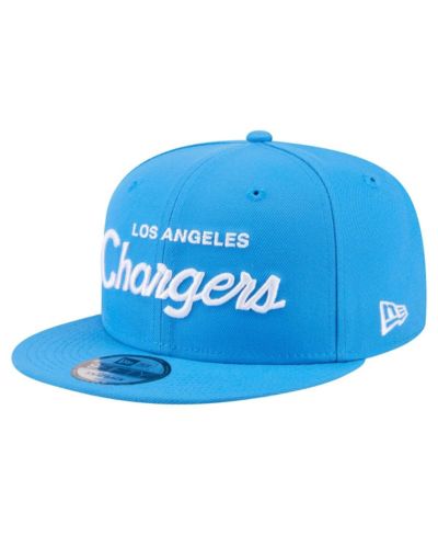 Мужская кепка New Era Powder Blue Los Angeles Chargers Core Team Script 9FIFTY Snapback