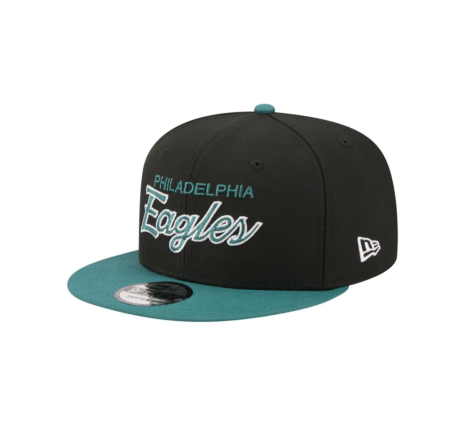 New Era Men's Black Philadelphia Eagles Core Team Script 9FIFTY Snapback Hat