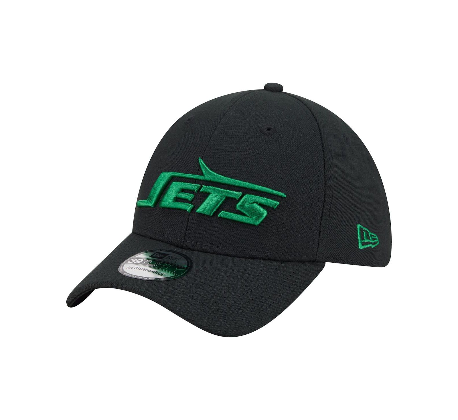 Мужская кепка New Era Black New York Jets Core Team 39THIRTY Flex