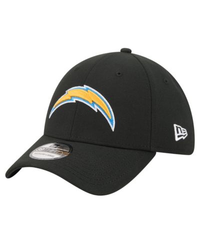 New Era Men's Black Los Angeles Chargers Core Team 39THIRTY Flex Hat
