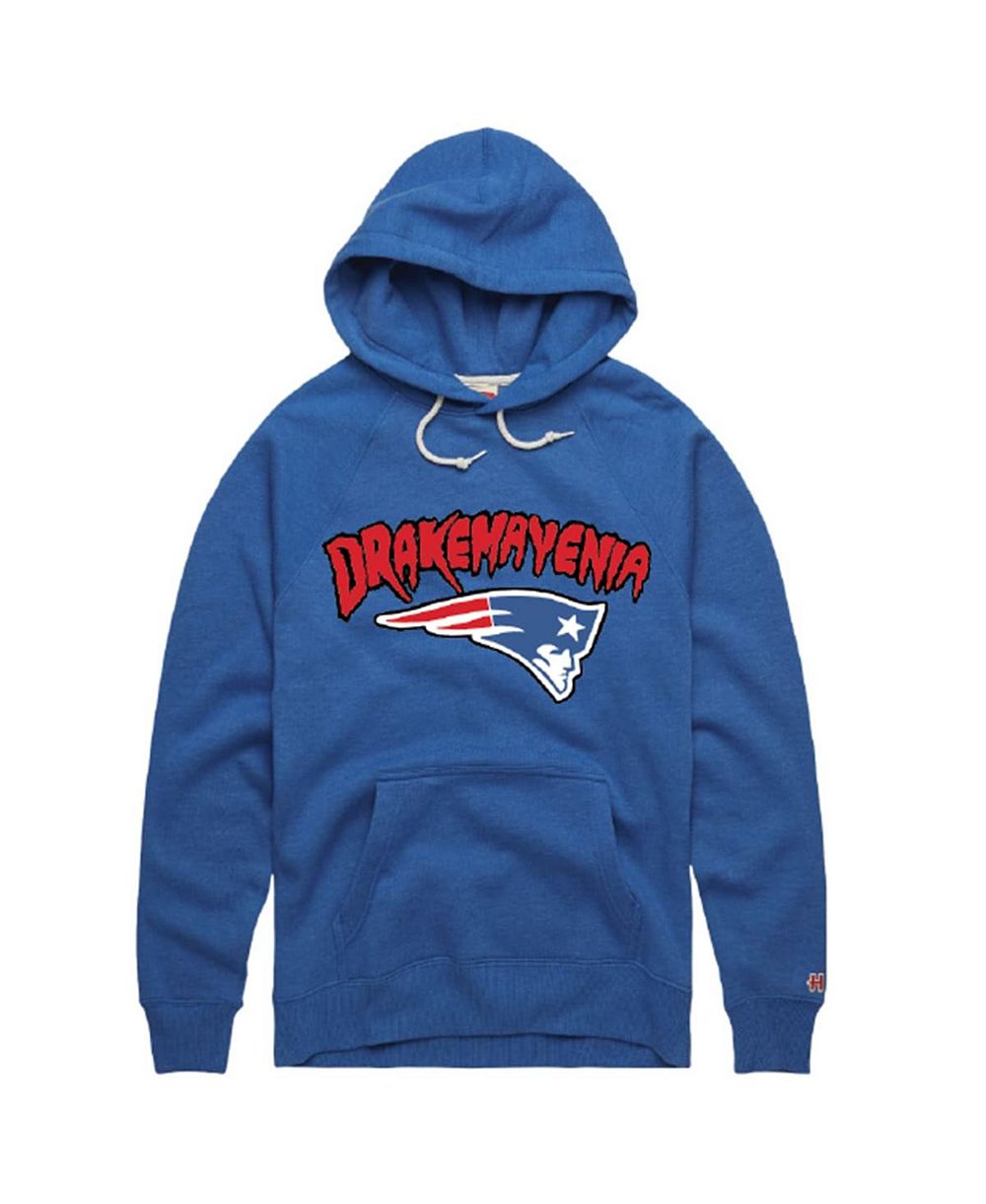 Homage Мужское и женское худи Drake Maye Royal New England Patriots Drakemayenia Tri-Blend