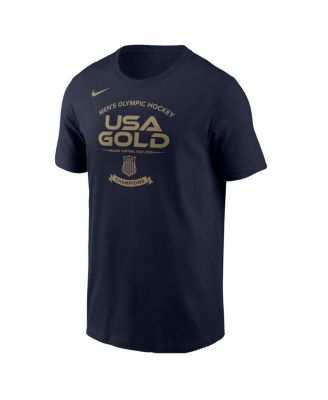 Nike Men's Navy Men's USA Hockey 2026 Winter Gold Medal Core T-Shirt