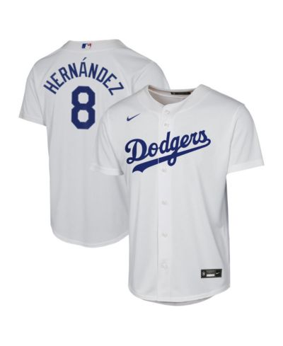 Nike Big Boys and Girls Enrique Hernández White Los Angeles Dodgers Baseline Jersey