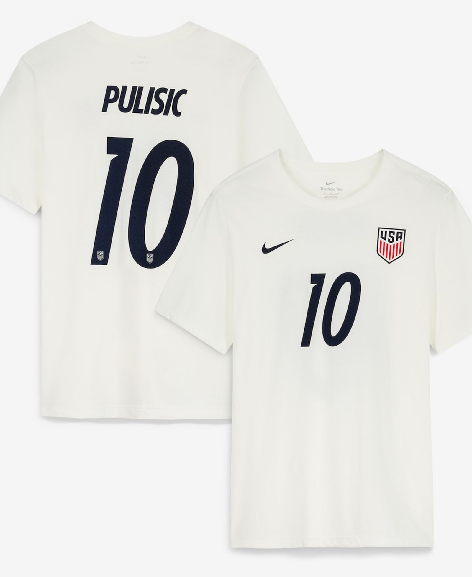 Nike Men's Christian Pulisic Cream USMNT Home Name & Number T-Shirt