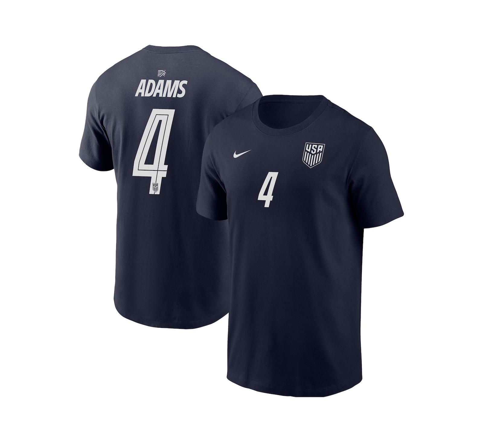 Nike Men's Tyler Adams Navy USMNT Away Name & Number T-Shirt