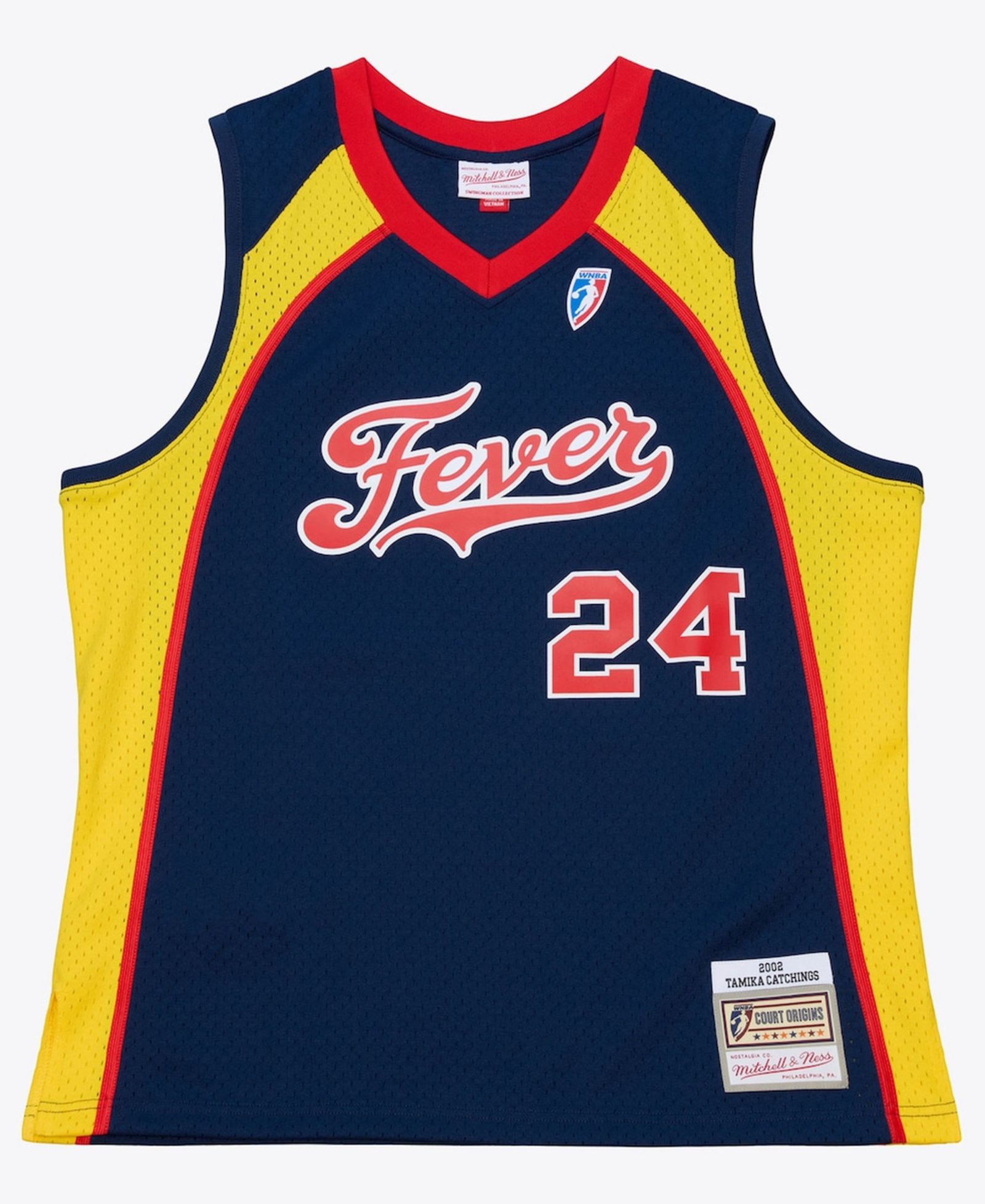 Джерси Mitchell & Ness Tamika Catchings Navy Indiana Fever Court Origins Swingman Мужской и Женский