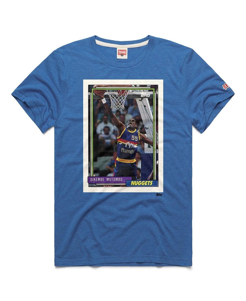 Homage футболка Tri-Blend с принтом Dikembe Mutombo Denver Nuggets, Мужская и Женская