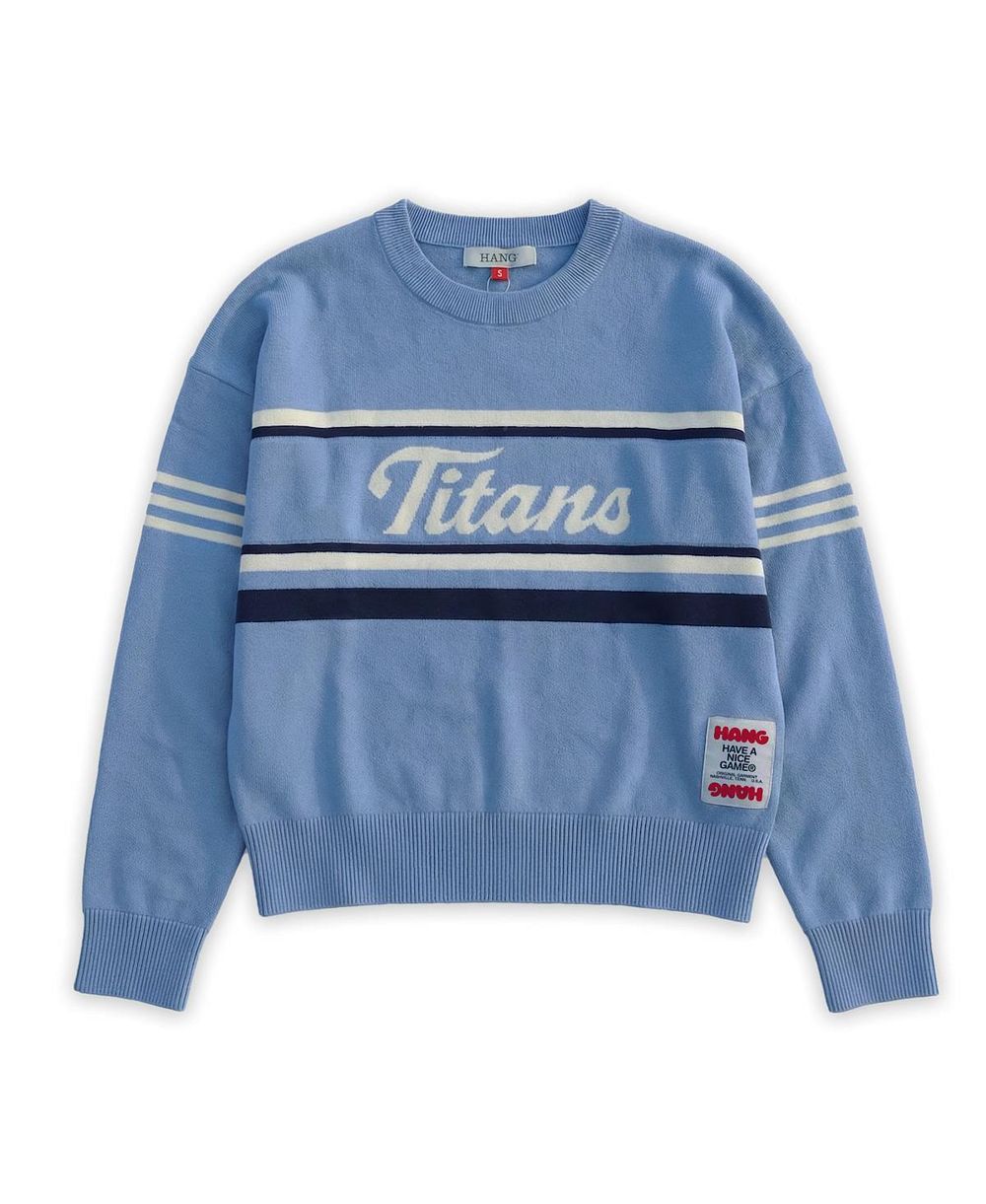 Hang Мужской и Женский свитер с жаккардовым трикотажем Tennessee Titans, голубой