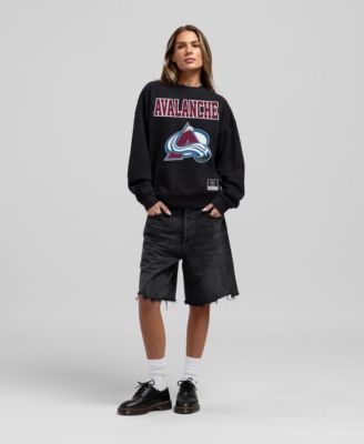Mitchell & Ness Women's Black Colorado Avalanche Core Oversized Sweatshirt