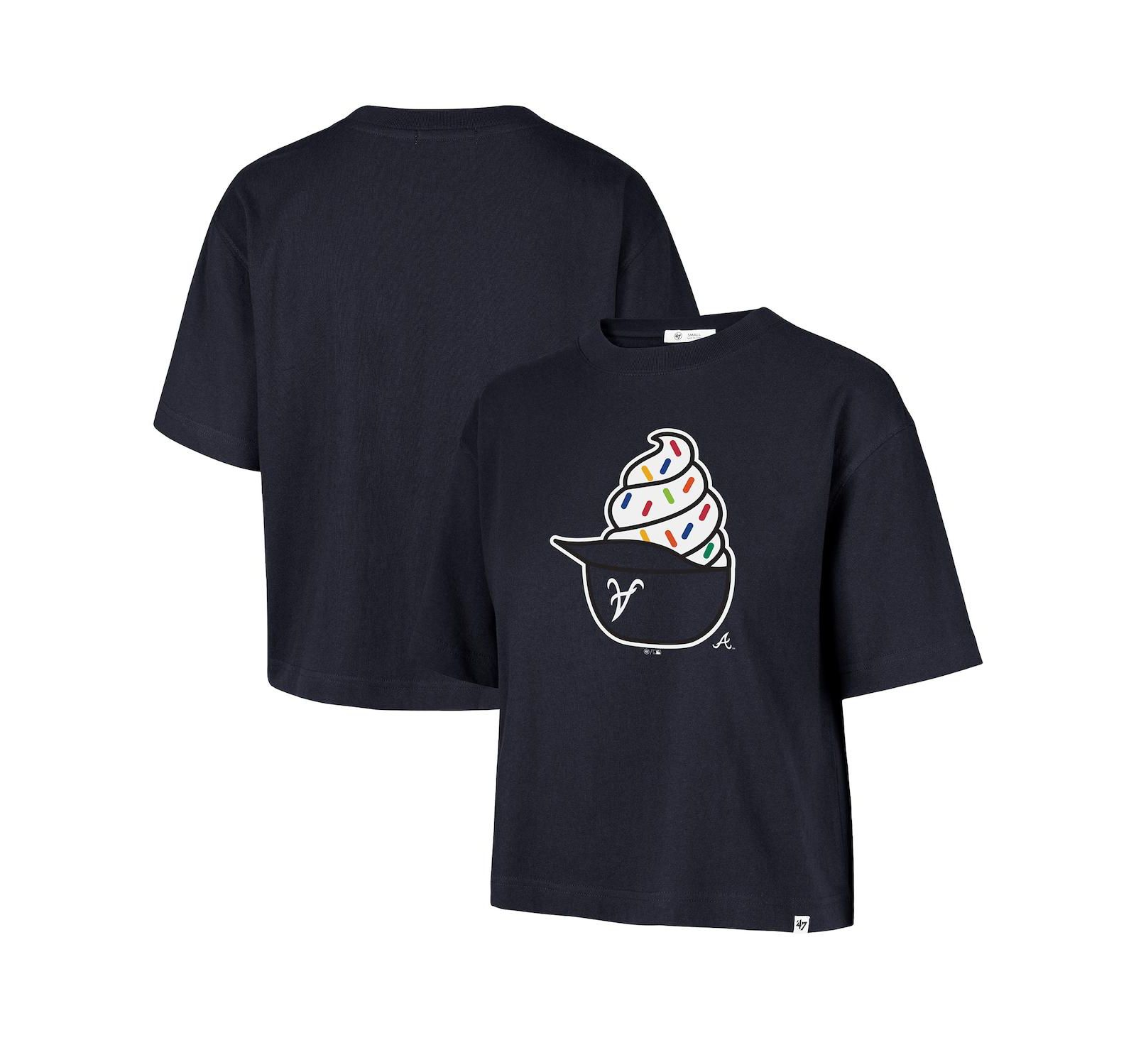 '47 Brand Женская футболка Atlanta Braves Ice Cream Helmet, Navy