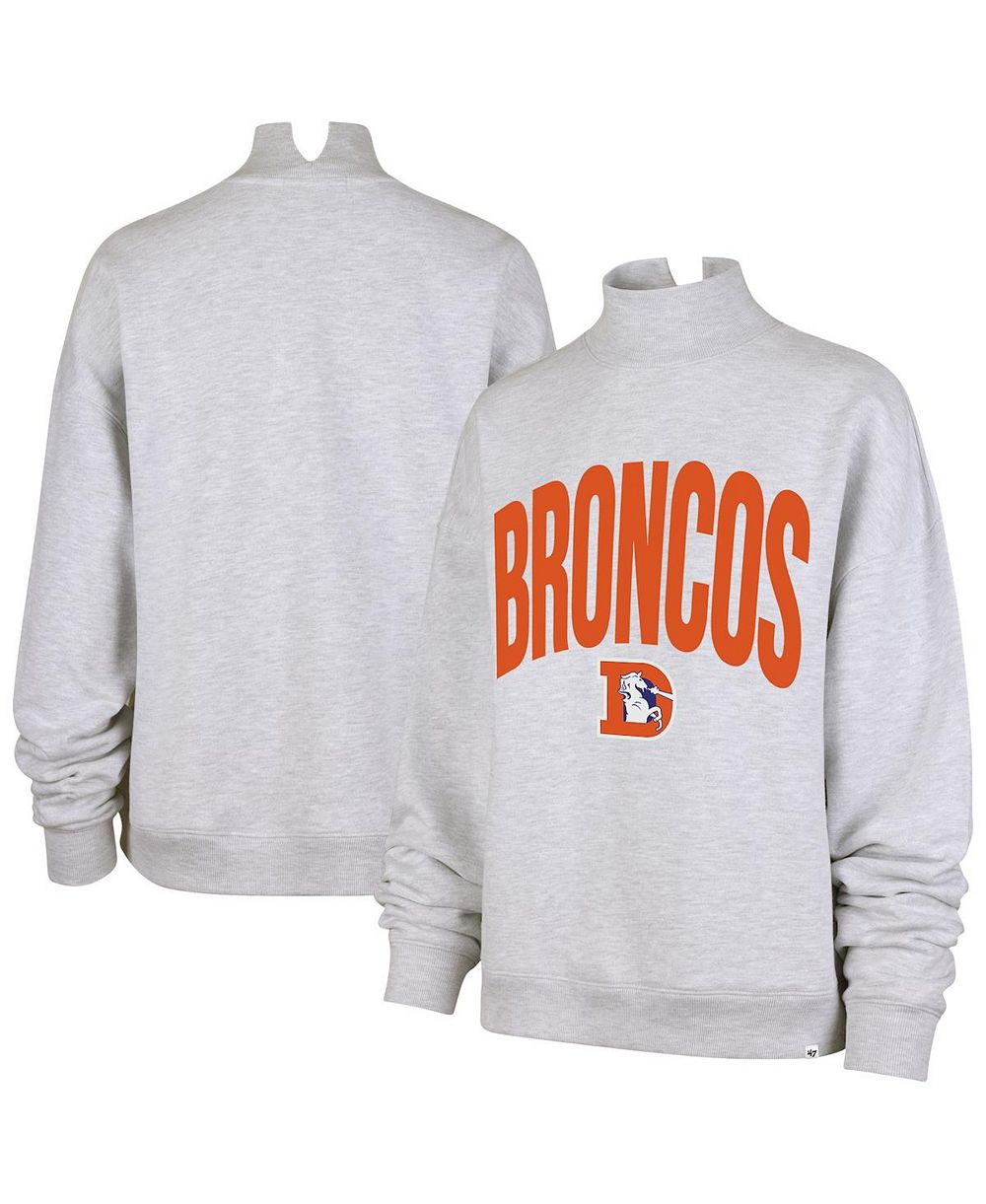 '47 Brand Женский серый свитшот Denver Broncos Subtle Muse Mock Neck